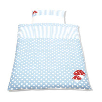 Pinolino dětské povlečení, 100x135, design Veselá muchomůrka modrá
