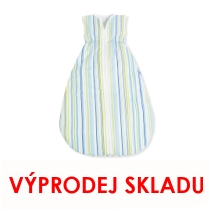 Spací pytel dětský, letní, 130 cm, zeleno-modré proužky
