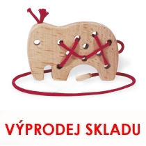 Pinolino dřevěný slon provlékací, pro zlepšení motoriky