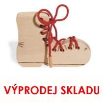 Pinolino dřevěná bota provlékací, pro zlepšení motoriky