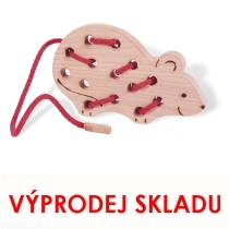 Pinolino dřevěná myš provlékací, pro zlepšení motoriky,