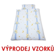 Pinolino dětské povlečení, 100x135, modrý dekor s medvídkem